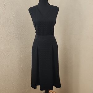 New York & Company Black Sheath Midi Dress Sleeveless